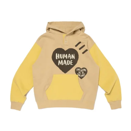 Human Made Color Block Hoodie Beige (1)