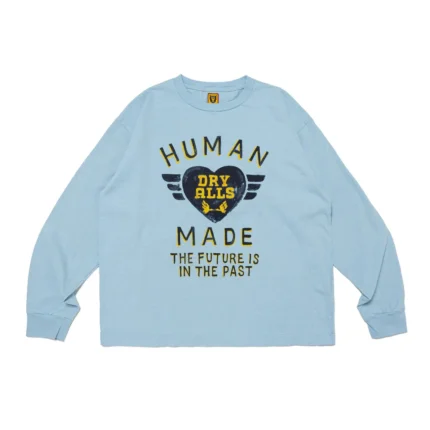 Human Made Graphic LS T Shirt Blue (1)