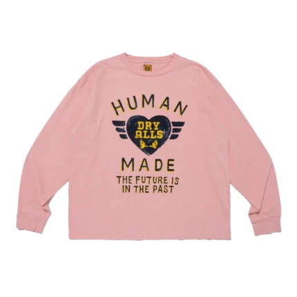 Human Made Graphic LS T Shirt Pink (1)