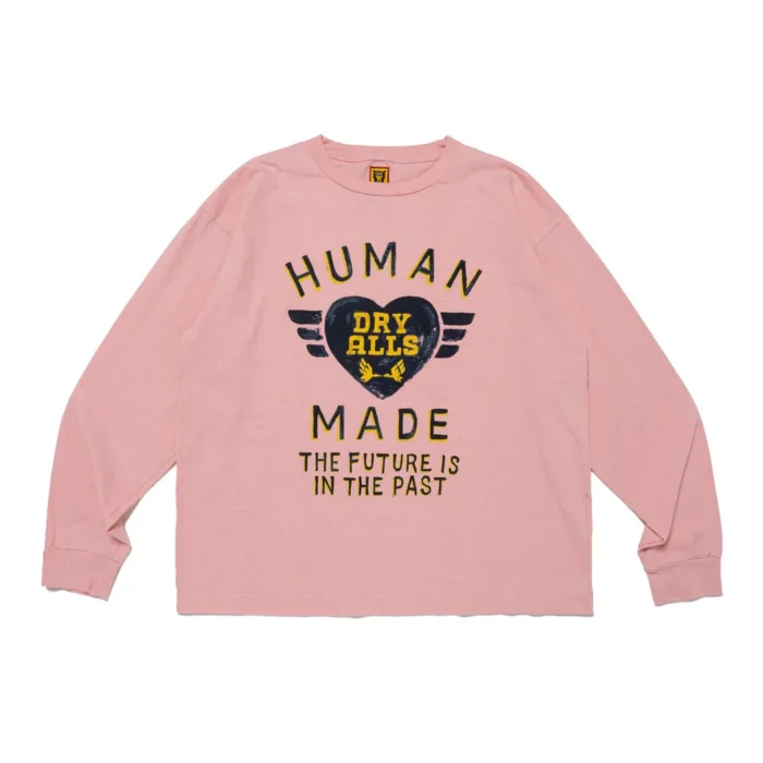 Human Made Graphic LS T Shirt Pink (1)