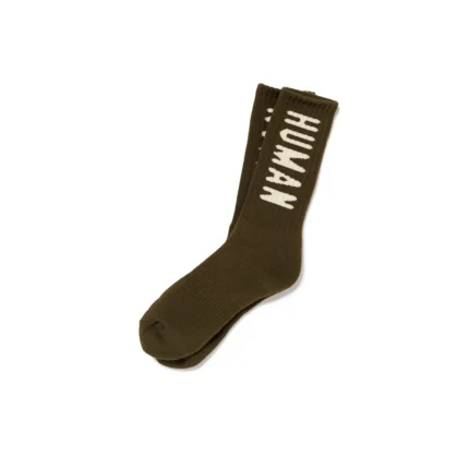 Human Made HM Logo Socks Olive Drab (1)