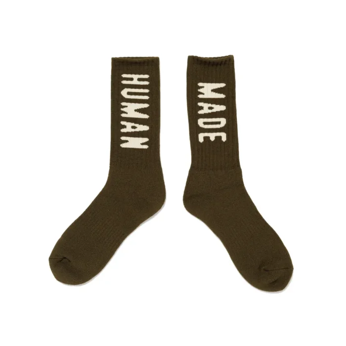 Human Made HM Logo Socks Olive Drab (3)