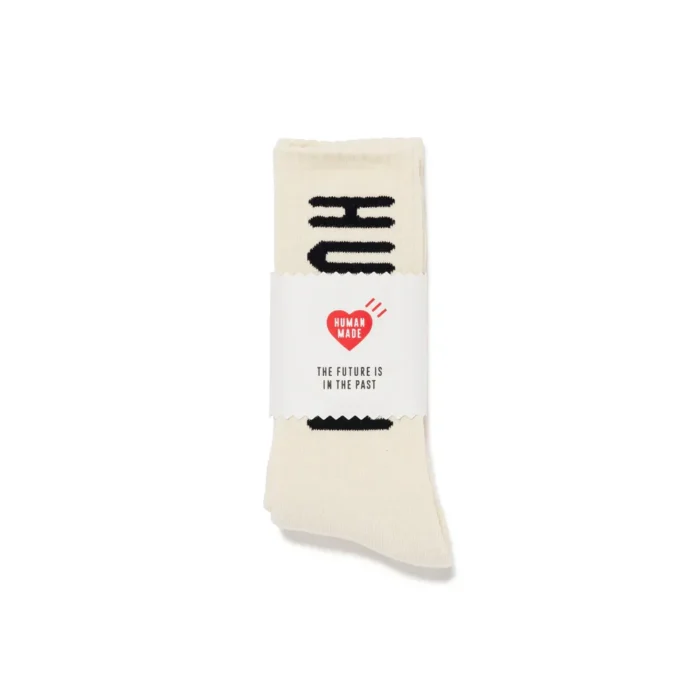 Human Made HM Logo Socks White (1)