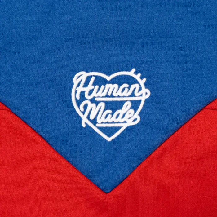 Human Made Half Zip Hoodie Blue (2)