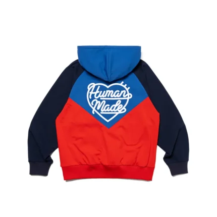 Human Made Half Zip Hoodie Blue (3)