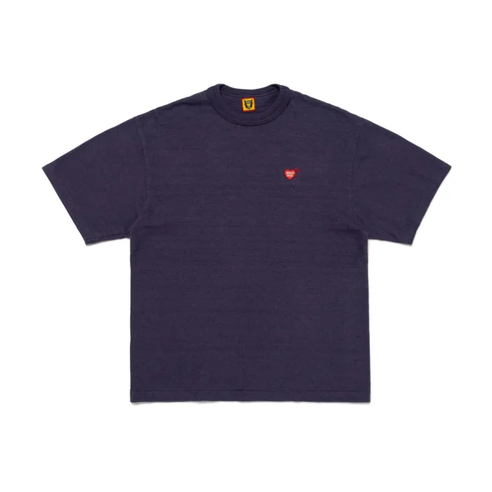 Human Made Heart Badge T Shirt Navy (1)