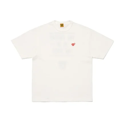 Human Made Heart Badge T Shirt White (1)