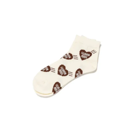 Human Made Heart Short Socks Brown (1)