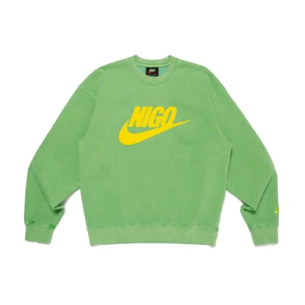 Human Made NRG Nigo Crew FLC Sweatshirt Green (1)