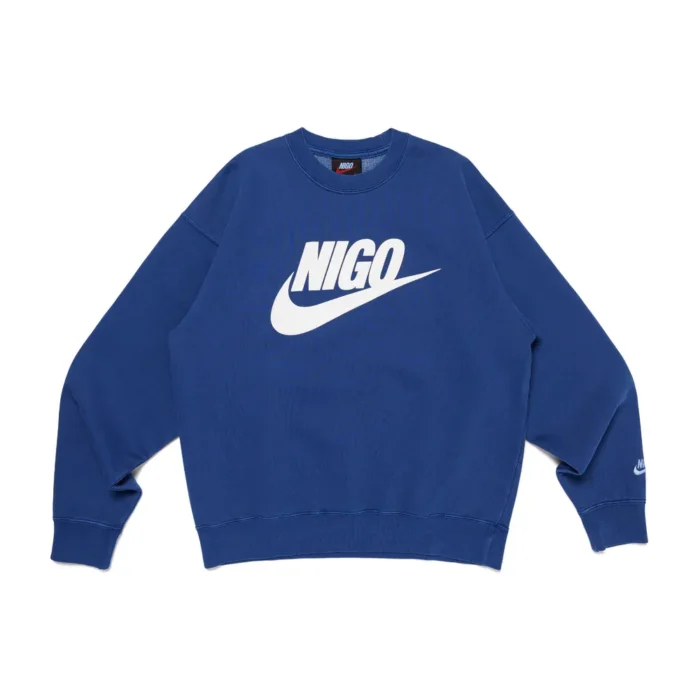 Human Made NRG Nigo Crew FLC Sweatshirt Navy (1)