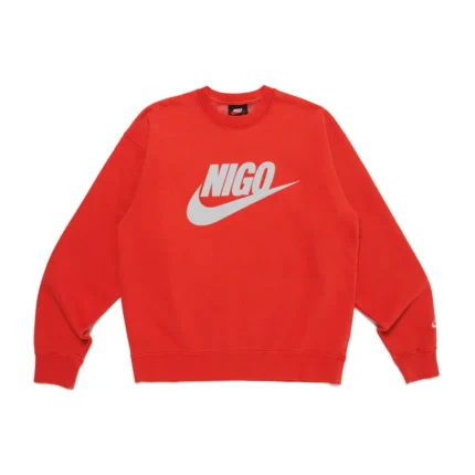 Human Made NRG Nigo Crew FLC Sweatshirt Red (1)