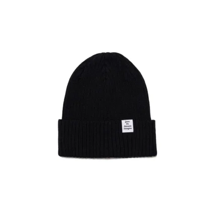 Numan Made Cotton Rib Beanie Black (1)