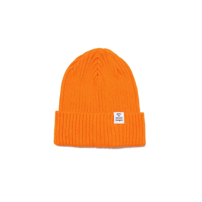 Numan Made Cotton Rib Beanie Orange (1)